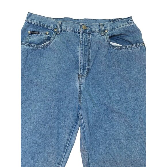 Jean Capris Denim Blue Blassport Womens 12 Cropped Embroidered Vintage Jeans - Picture 3 of 9